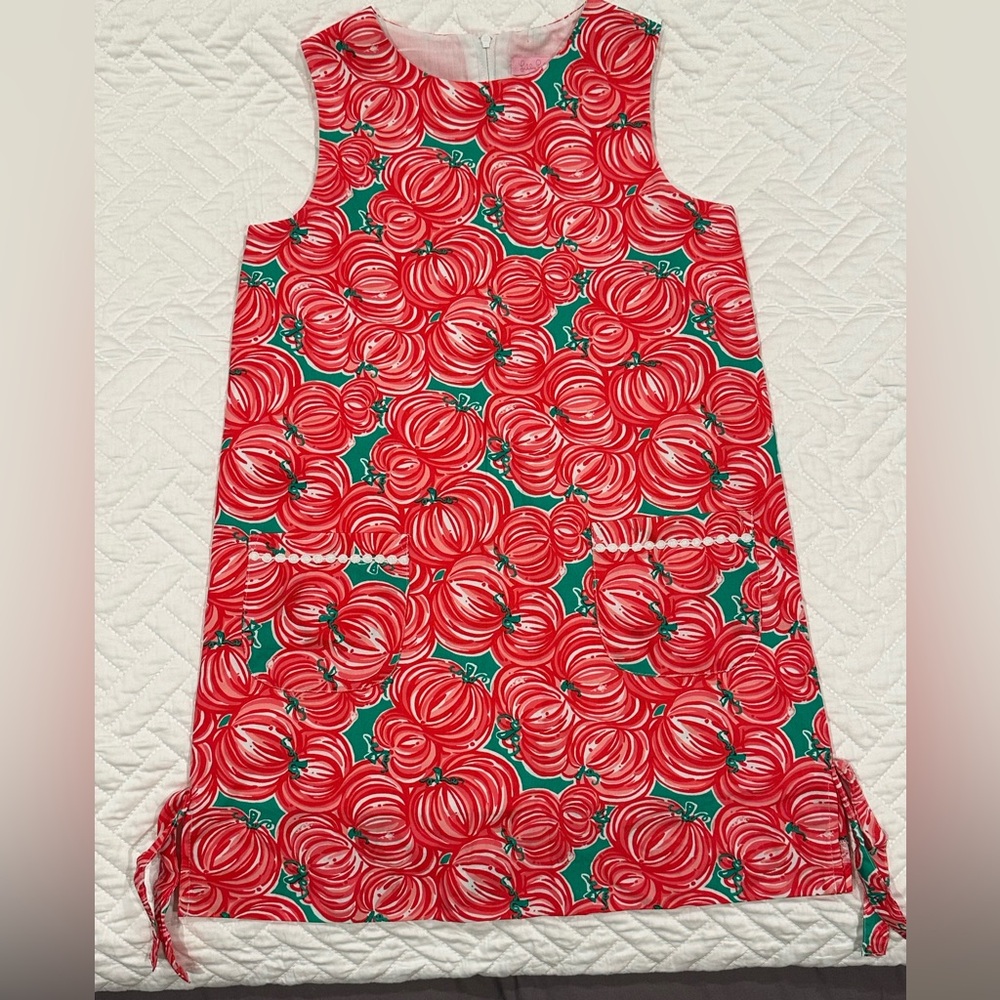 Lilly Pulitzer Girls Punkin Chunkin Dress Size 10 Pumpkin